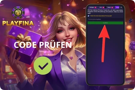 Playfina Bonus Code Feld prüfen